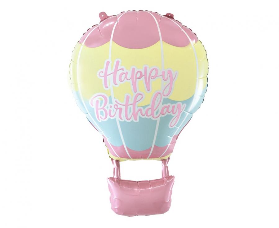 Balon foliowy Balon - Happy Birthday, 40x60 cm - Godan zdjęcie 1