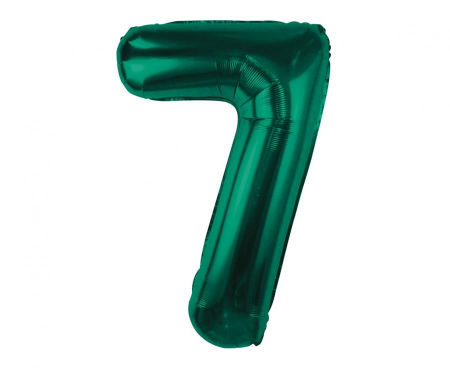 Balon foliowy B&C, cyfra 7, zieleń butelkowa, 85 cm - Godan S.A. zdjęcie 1