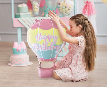 Balon foliowy Balon - Happy Birthday, 40x60 cm - Godan zdjęcie 2