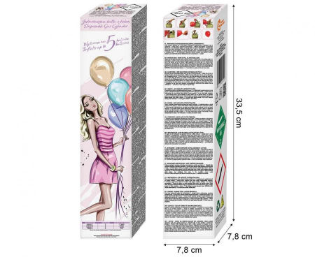 Butla z helem mała - jednorazowa - na 5 balonów rozm. 9 cali - Godan S.A. zdjęcie 1