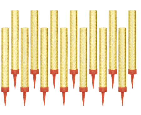 Fontanny, raca, złote race na tort - wys. 12 cm, 1 szt.