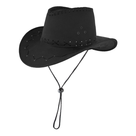 Kapelusz kowboja, kowbojski, zamszowy, czarny, 54cm