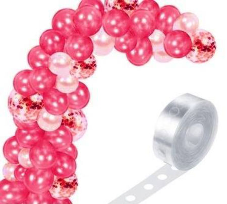 Taśma do girland balonowych, przezroczysta, 5 mb