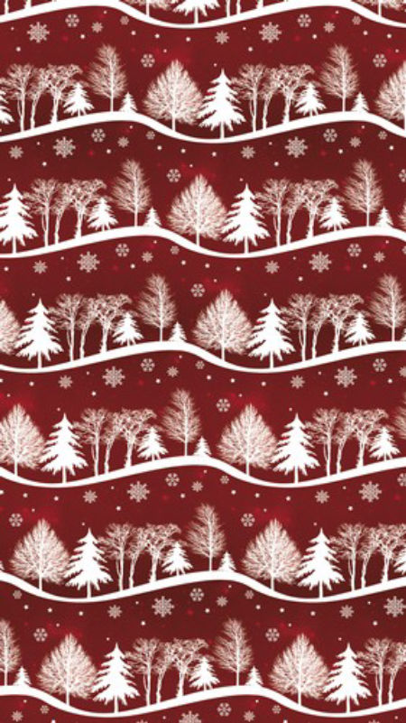 Papier prezentowy czerwone choinki, Boże Narodzenie 70x200 cm