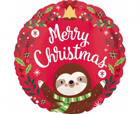 Balon foliowy Boże Narodzenie, Merry Christmas, zapakowany