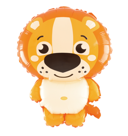 Balon foliowy na powietrze - Lew, Safari, ZOO, duży, zwierzęta, 45 x 63 cm,