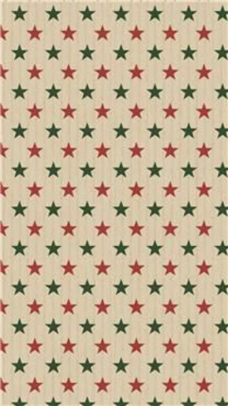 Papier prezentowy, kraft, czerwone, zielone gwiazdki,  Boże Narodzenie, 70x200 cm