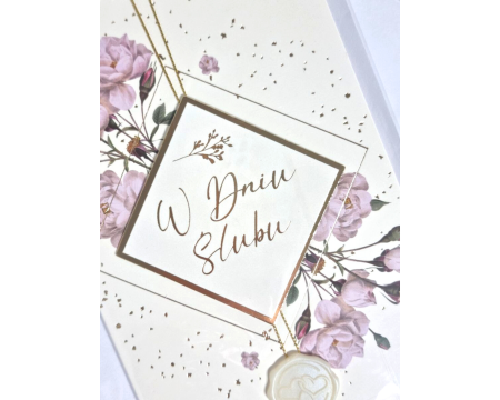 Karnet, Kartka Ślubna dla Młodej Pary  - w Dniu Ślubu