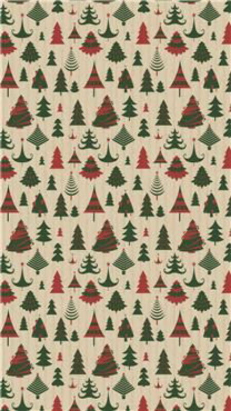 Papier prezentowy, kraft, choinki, Boże Narodzenie, 70x200 cm