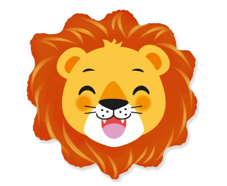 Balon foliowy 24 cale FX - Lew (głowa), Safari, ZOO, duży, zwierzęta