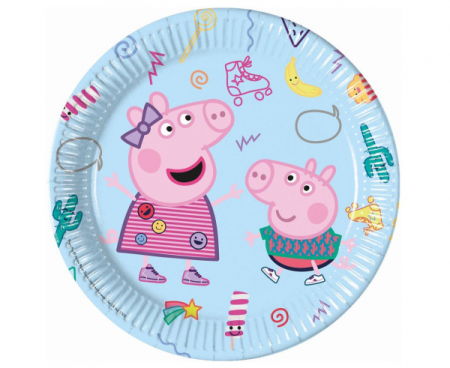 Talerzyki papierowe Peppa Pig (Hasbro), next generation, 23 cm, 8 szt. (plastic-free)