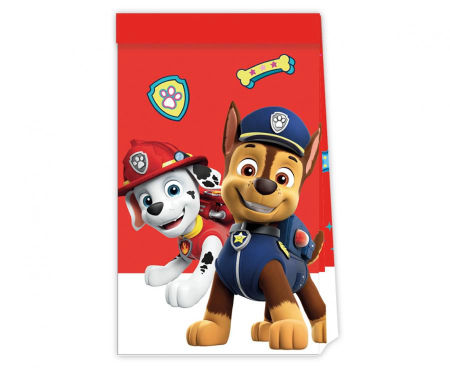 Torebki prezentowe (np. na cukierki) Psi Patrol, Paw Patrol Ready For Action, 4 szt.