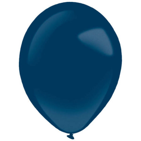 Balony lateksowe Metallic Navy Flag Blue, Decorator, Metaliczne Niebieskie, granatowe 35cm, 50 szt., zestaw