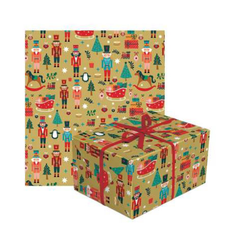 Papier prezentowy, żołnierzyki, Dziadek do orzechów, Boże Narodzenie 70x200 cm