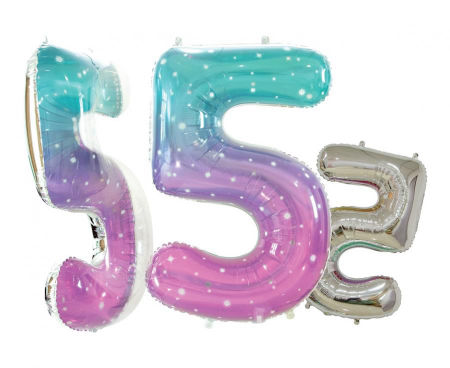 Balon foliowy Cyfra 5, Kosmos, 78 cm