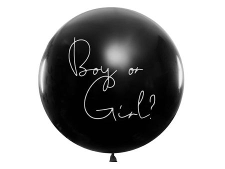 Balon Gigant Boy or Girl? Gender Reveal - Dziewczynka XXL, 100cm, baby shower z różowym konfetti