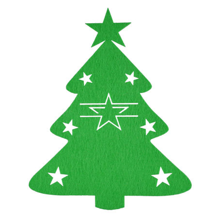 Etui na sztućce - choinki (4 szt.), 21x17cm