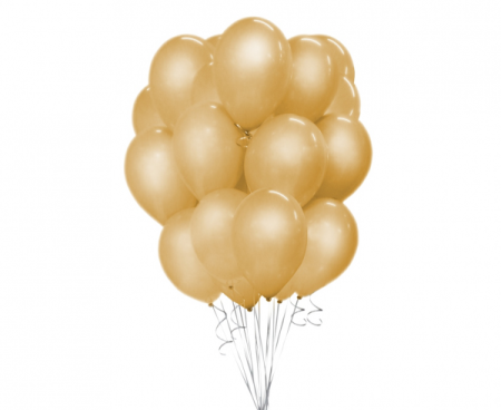 Balony Beauty&Charm, metaliki j. złote 12