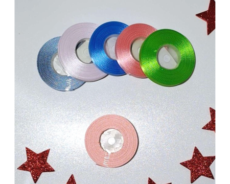 Wstążka, tasiemka satynowa 9mm - 27,4m, ciemny łososiowy