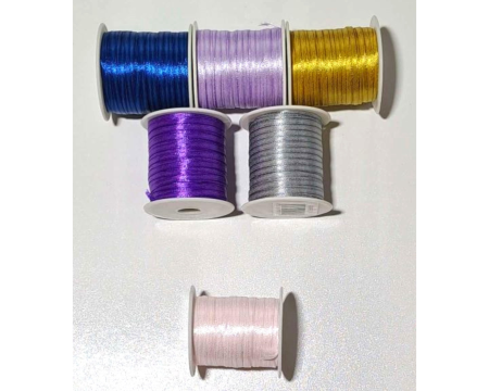 Wstążka, tasiemka satynowa 3,5mm - 91,4m, pudrowy róż