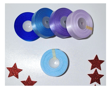 Wstążka, tasiemka satynowa 25mm - 27,4m, błękitny