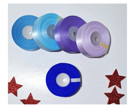 Wstążka, tasiemka satynowa 25mm - 27,4m, chabrowy, kobaltowy