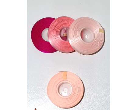 Wstążka, tasiemka satynowa 12,5mm - 27,4m, łososiowy