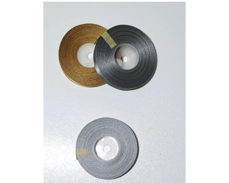 Wstążka, tasiemka satynowa 12,5mm - 27,4m, srebrny