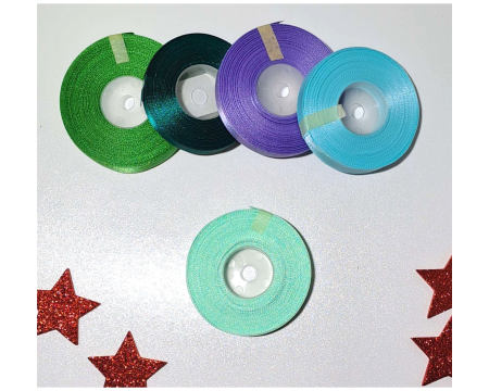 Wstążka, tasiemka satynowa 12,5mm - 27,4m, seledynowy/miętowy