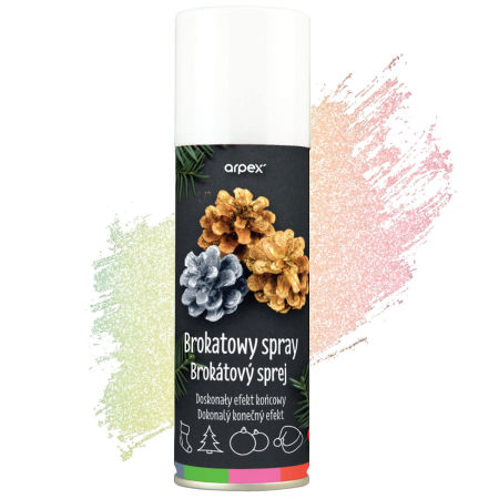 Brokatowy spray dekoracyjny, multikolor, 100ml, brokat w sprayu