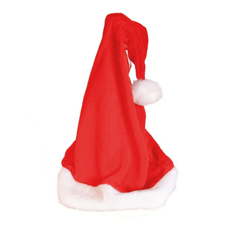 Czapka Mikołaja, welurowa,  35cm, czapka świąteczna
