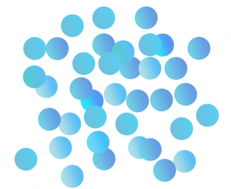 Konfetti foliowe B&C Kółeczka, 2 cm, 250g, turkusowe, opakowanie XXL