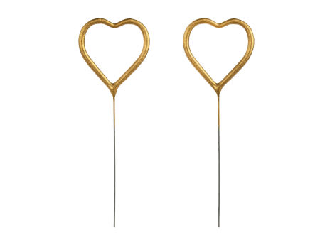 Zimne ognie Serce, złoty, 16.5cm: 1op./2szt